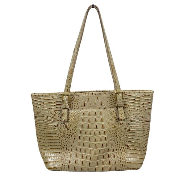 Brahmin Medium Asher Melbourne Tote Bag Shoulder Bag Leather Tan - Picture 3 of 10